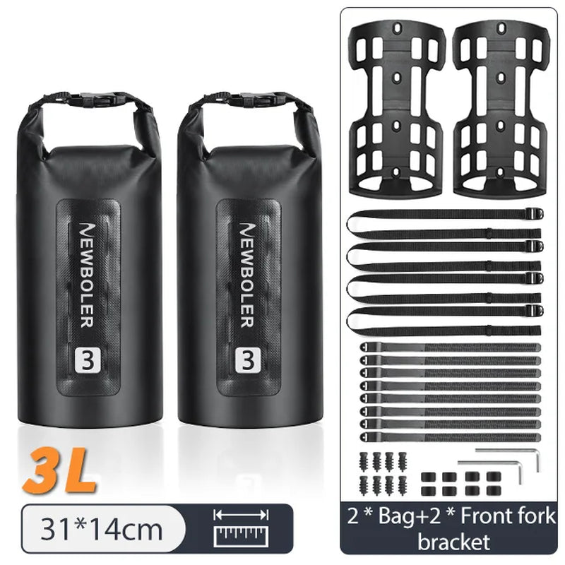 Portable Waterproof Bike Fork Bags 3L Portable Bike Bags Electric Scooter Bags Bicycle Front Bags Bicycle Fork Bags