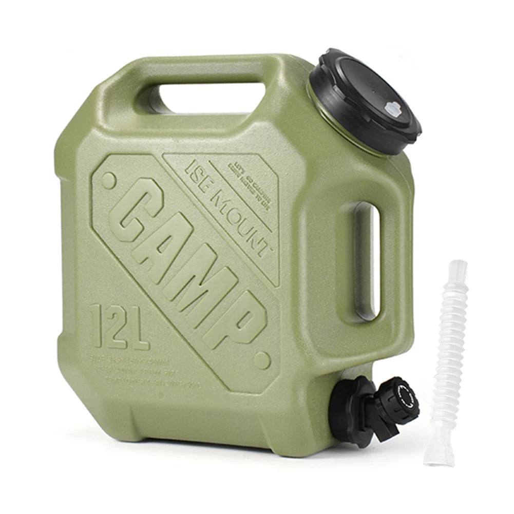 12L Camping Water Jug Leak-Proof Water Storage Container Large Capacity Water Dispenser Carrier for Vehicle Car Camping