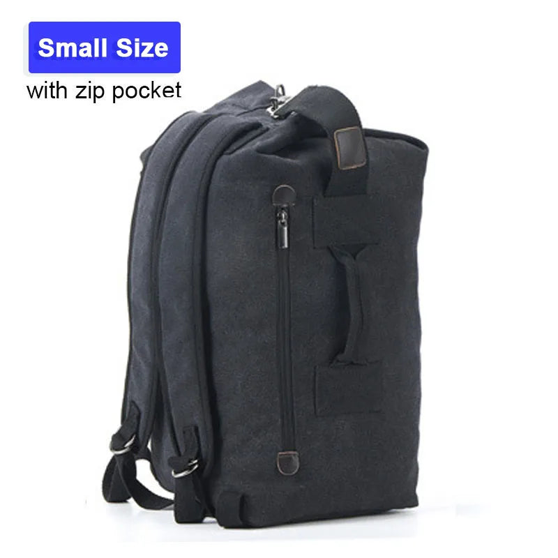 Outdoor Travel Bag Backpack Fashion Large Capacity Rucksack Man Light Weight Male Luggage Canvas Bucket Shoulder Bags for Men