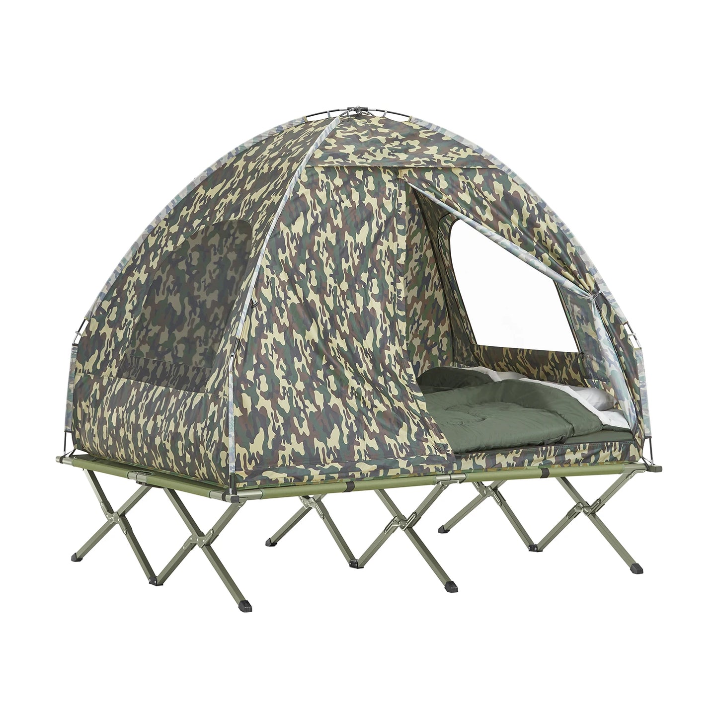 OGS32-L 4In1 Tent with Camping Bed Sleeping Bag Air Mattress and Accessories Camping Tent 2 People Camp Bed