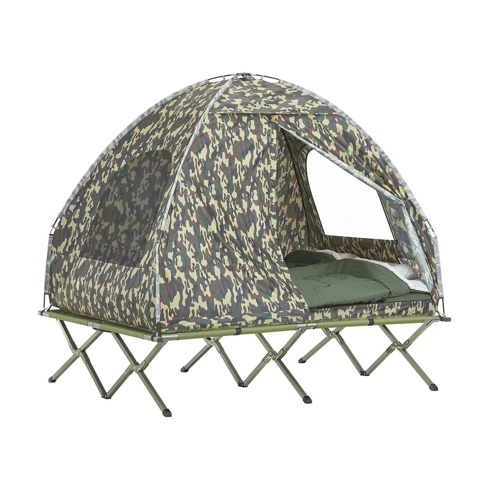 OGS32-L 4In1 Tent with Camping Bed Sleeping Bag Air Mattress and Accessories Camping Tent 2 People Camp Bed