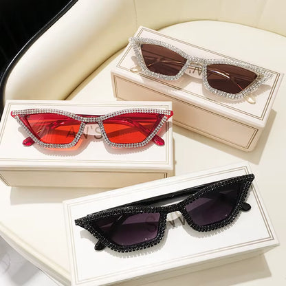 1PC Rhinestone Sunglasses Party Glasses Cat Eye Sunglasses Cat Eye Glasses Eyewear for Women Men Bar Sunglasses