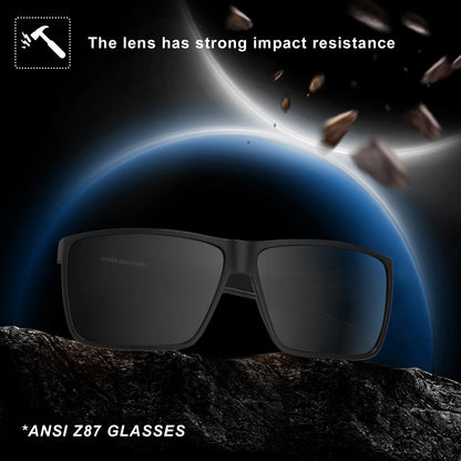 XL Z87 Safety Sport Sunglasses Men Big Wide Heads TR90 Ultralight UV400 Oversized Shades Outdoor 8108
