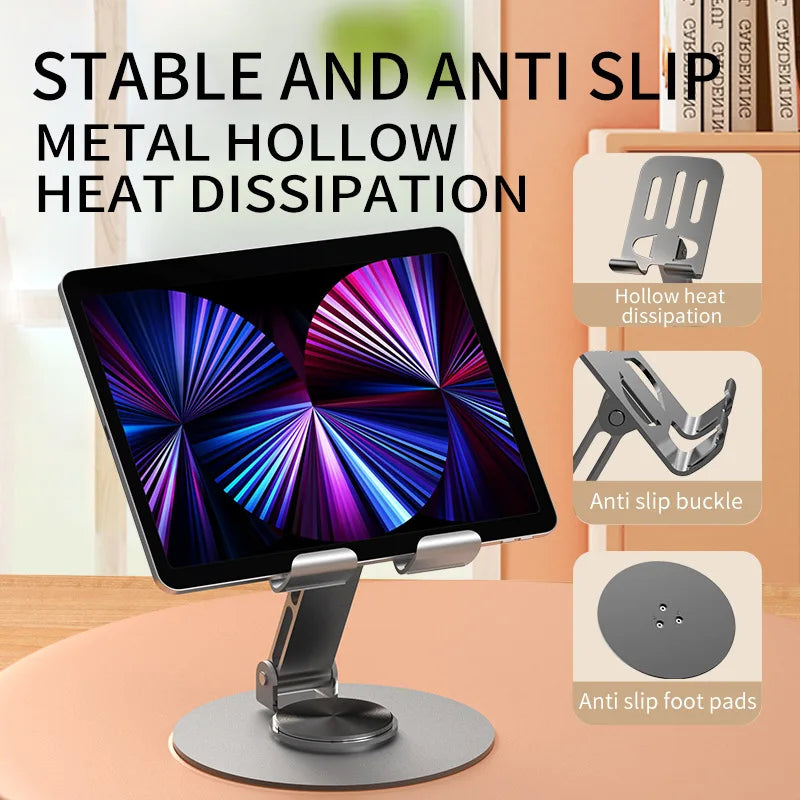 Metal Phone Holder Metal Phone Holder; Rotating and Folding Desktop Phone Holder
