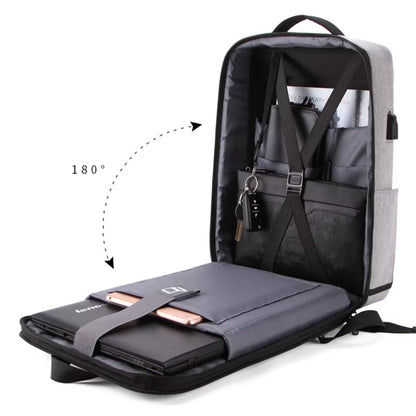 Men'S Casual Hard Shell Backpack Anti-Theft Backpack High Capacity Travel USB Charging Bag Fasion Business Computer Bag for Male