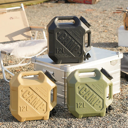 12L Camping Water Jug Leak-Proof Water Storage Container Large Capacity Water Dispenser Carrier for Vehicle Car Camping