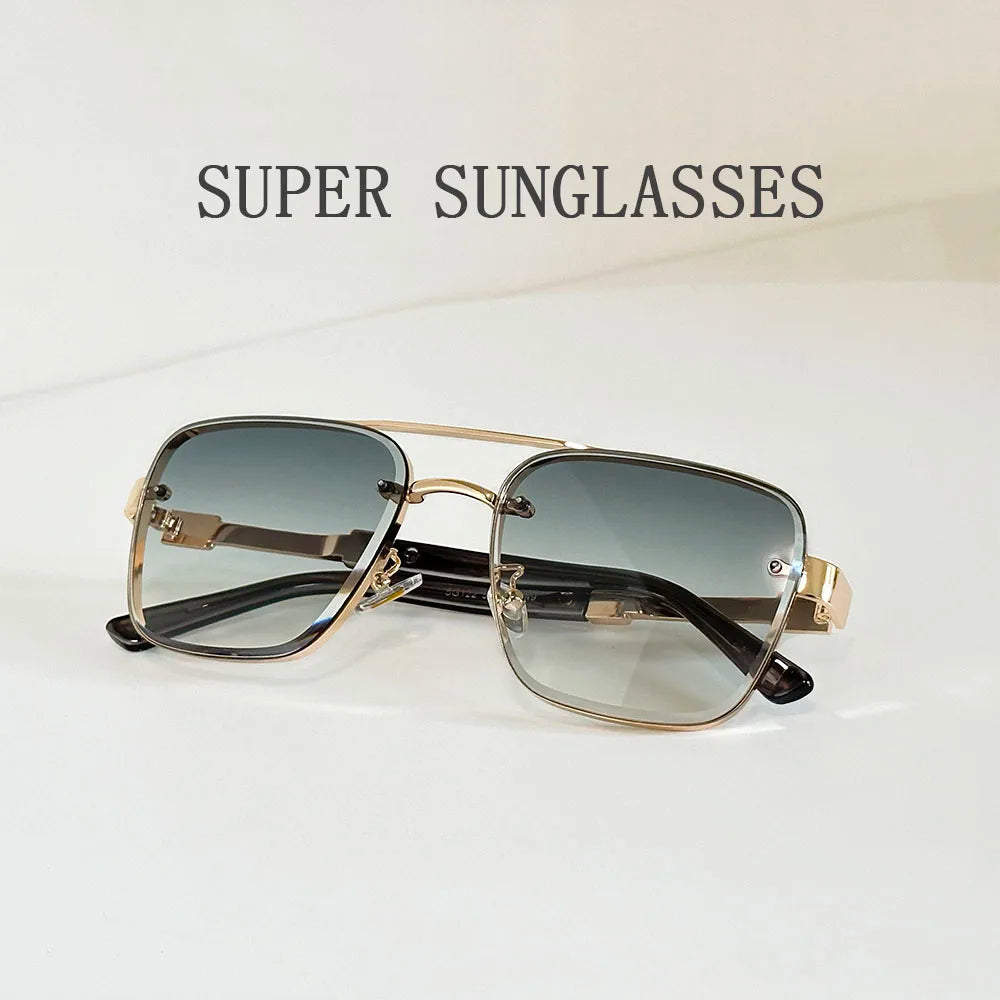 New Sunglasses for Men Luxury Fashion Glasses Sunscreen Square Sunglasses Women Trendy Vintage Gafas De Sol Hombre Zonnebril Su