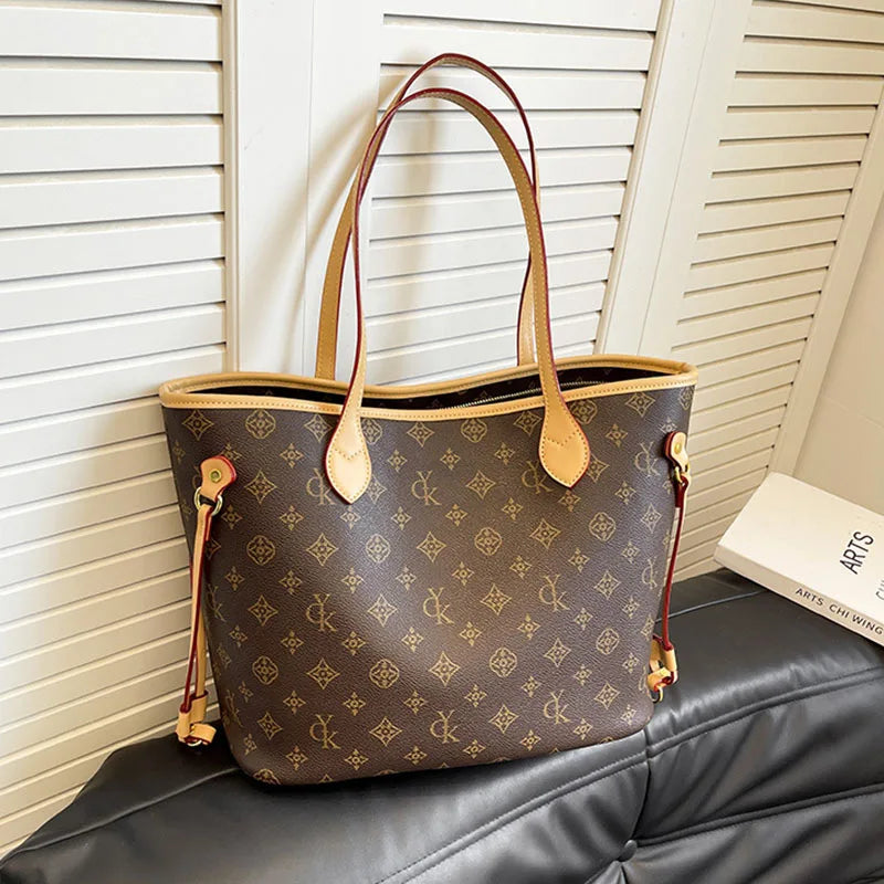 Fashionable Women'S Bags, Printed Tote Bags, High-End Versatile Handbags, Portable Shoulder Bags, Large-Capacity Casual Bags, Commuting and Shopping Bags