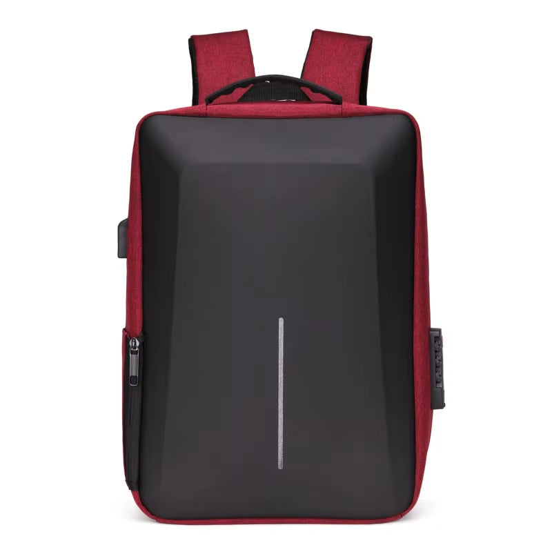 Men'S Casual Hard Shell Backpack Anti-Theft Backpack High Capacity Travel USB Charging Bag Fasion Business Computer Bag for Male