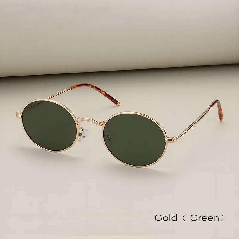 New 2025 Vintage Polarized Sunglasses Men Oval Retro UV400 Sun Glasses High Quality Alloy Eyewear Driving Fishing Sunglass