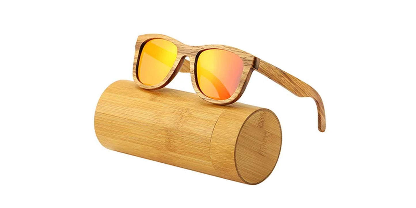 AN SWALLOW Retro Polarized Zebra Wood Sunglasses UV400 Luxury Brand Design Sunglasses Men Handmade Wooden Sun Glasses Women
