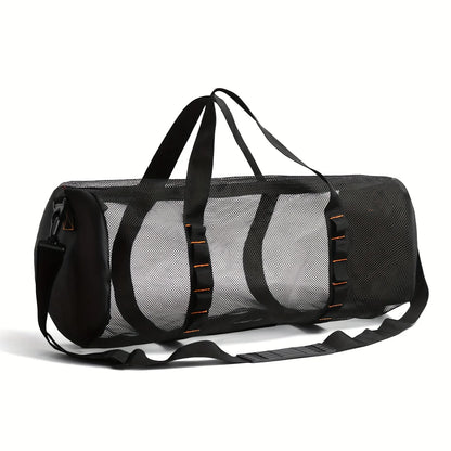 Large Capacity Mesh Duffel Bag, Breathable Swimming Gym Bag,Beach Mesh Dive Bag, Perfect for Beach and Water Sports
