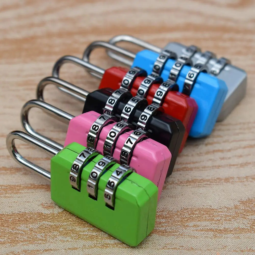 3 Dial Digit Password Lock Combination Suitcase Luggage Metal Code Password Locks Padlock Travel Safe Anti-Theft Cijfersloten