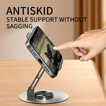 Metal Phone Holder Metal Phone Holder; Rotating and Folding Desktop Phone Holder