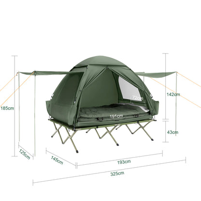 OGS32-L 4In1 Tent with Camping Bed Sleeping Bag Air Mattress and Accessories Camping Tent 2 People Camp Bed