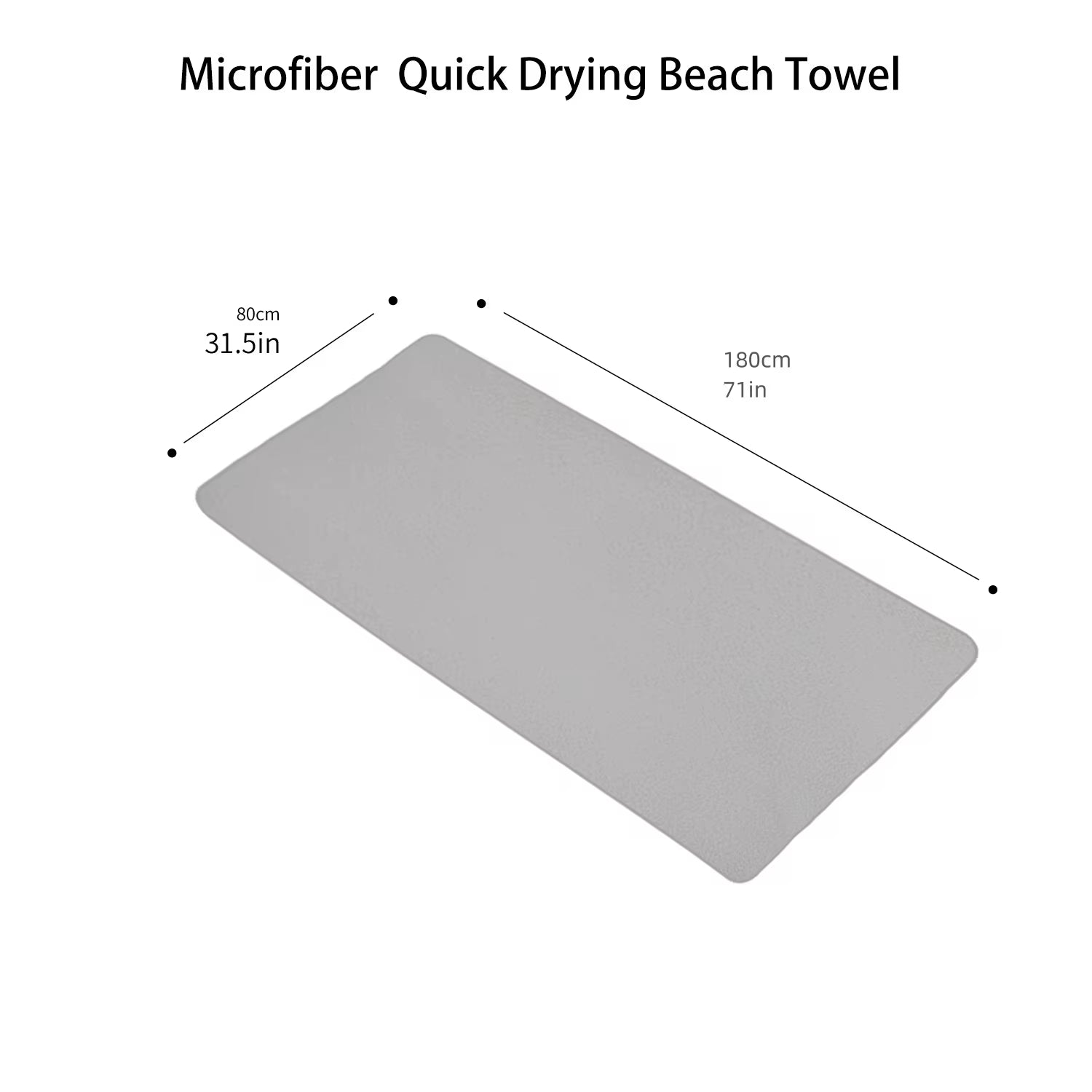 Beach Towel Oversized,Thick Sand Free Microfiber Quick Dry Towel 31.5”X71”, Super Absorbent Soft Swim Beachtowels for Men, Women