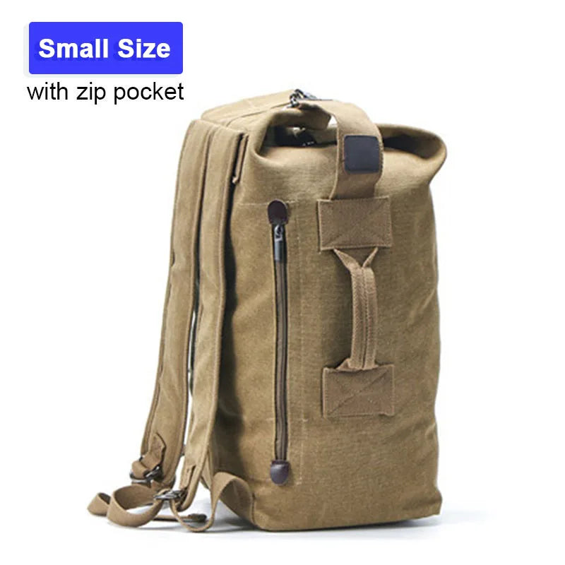 Outdoor Travel Bag Backpack Fashion Large Capacity Rucksack Man Light Weight Male Luggage Canvas Bucket Shoulder Bags for Men