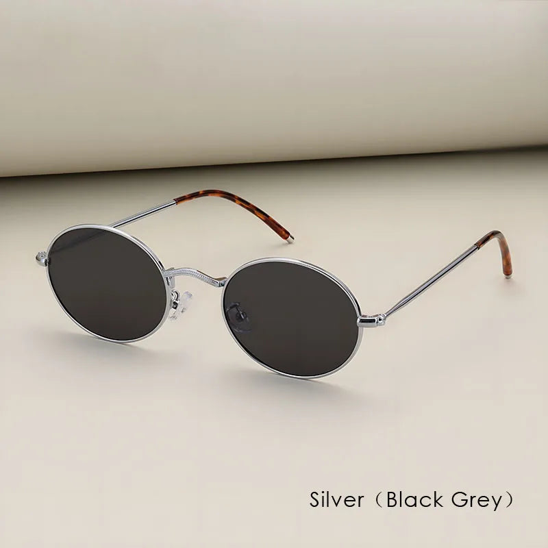 New 2025 Vintage Polarized Sunglasses Men Oval Retro UV400 Sun Glasses High Quality Alloy Eyewear Driving Fishing Sunglass