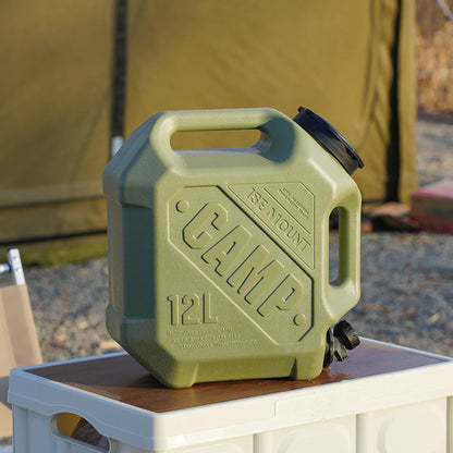 12L Camping Water Jug Leak-Proof Water Storage Container Large Capacity Water Dispenser Carrier for Vehicle Car Camping