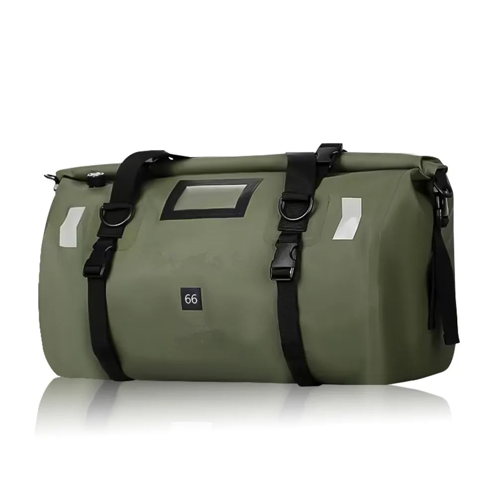 Motorcycle Dry Bag Waterproof Reflective Tail Duffle Bag Skiing Travel Hiking Camping Boating Riding Fishing Outdoor Luggage