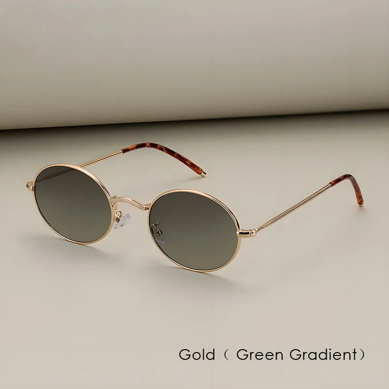 New 2025 Vintage Polarized Sunglasses Men Oval Retro UV400 Sun Glasses High Quality Alloy Eyewear Driving Fishing Sunglass