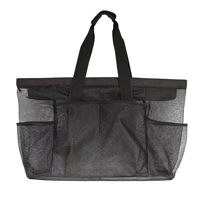 Extra Large Mesh Beach Bag with Multiple Pockets Outdoor Sprots Gym Swimming Storage Bag Travel Picnic Tote Bag
