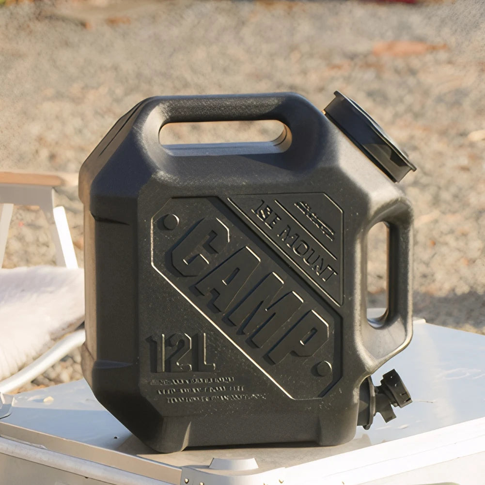 12L Camping Water Jug Leak-Proof Water Storage Container Large Capacity Water Dispenser Carrier for Vehicle Car Camping