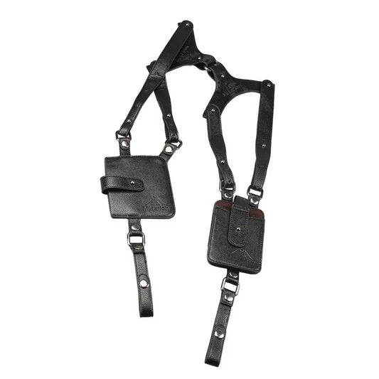 Man Leather Anti-Theft Safety Wallet Bag Travel Outdoor Hidden Underarm Holster Shoulder Phone Case Wallets Bags Black