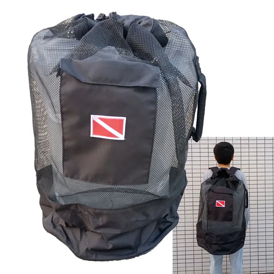 Scuba Diving Snorkeling Mesh Backpack Dive Gear Dry Bag Sack Pack Beach Fin Snorkel Fins Mask Mesh Sack Holder Diving Bags