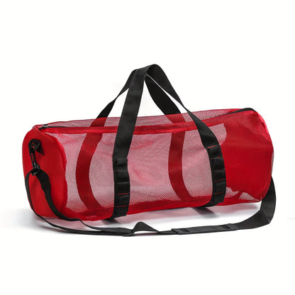 Large Capacity Mesh Duffel Bag, Breathable Swimming Gym Bag,Beach Mesh Dive Bag, Perfect for Beach and Water Sports
