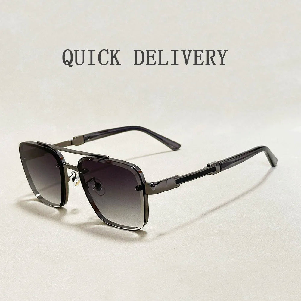 New Sunglasses for Men Luxury Fashion Glasses Sunscreen Square Sunglasses Women Trendy Vintage Gafas De Sol Hombre Zonnebril Su