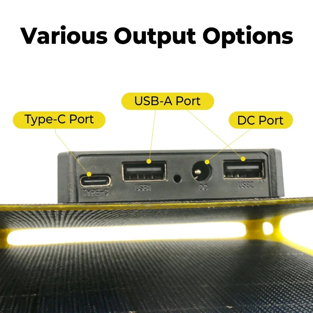 Outdoor Powerful Portable Solar Panel 5V 30W 40W Battery Phone Charger PD 20W QC 3.0 5V 9V 12V for USB a C Power Bank