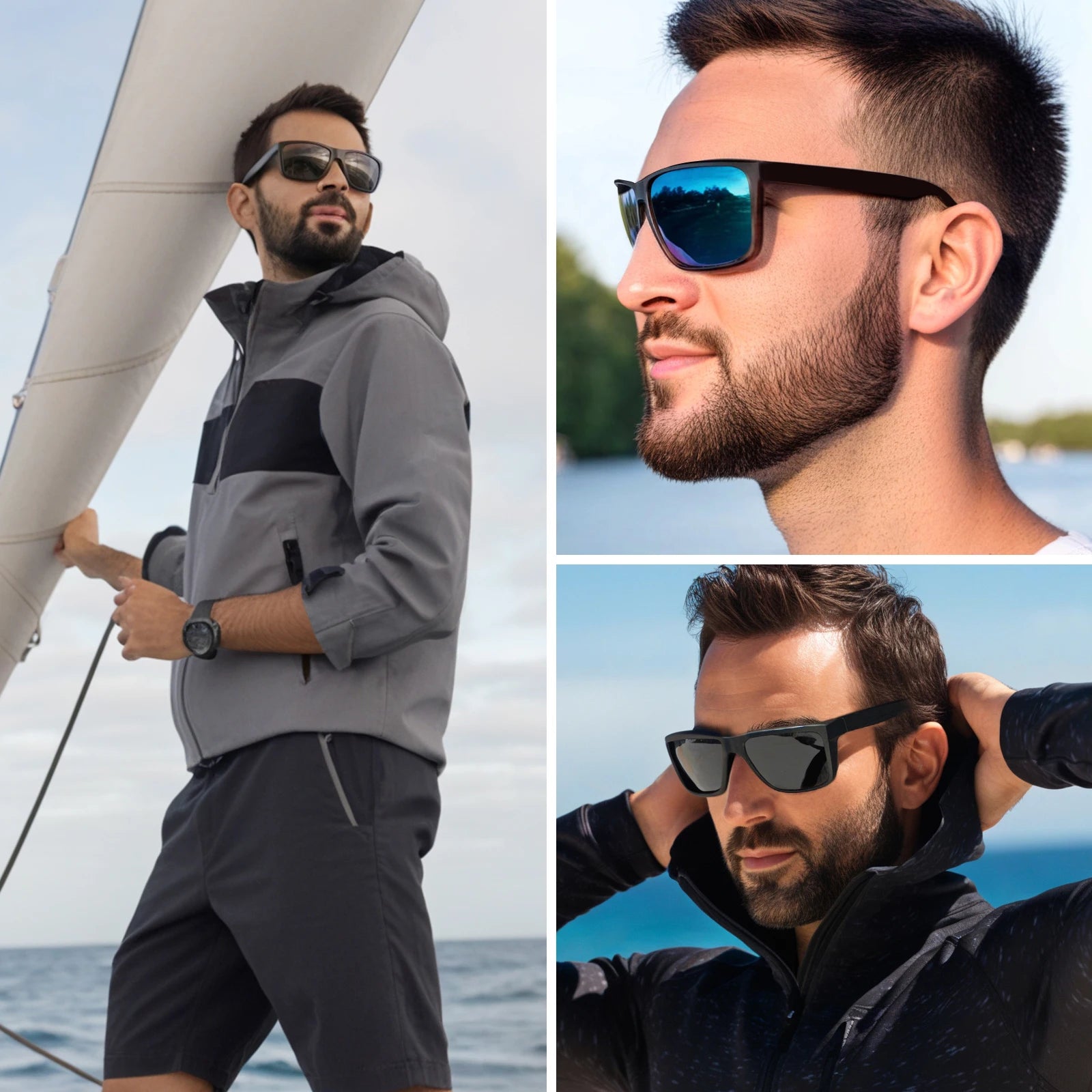 XL Z87 Safety Sport Sunglasses Men Big Wide Heads TR90 Ultralight UV400 Oversized Shades Outdoor 8108