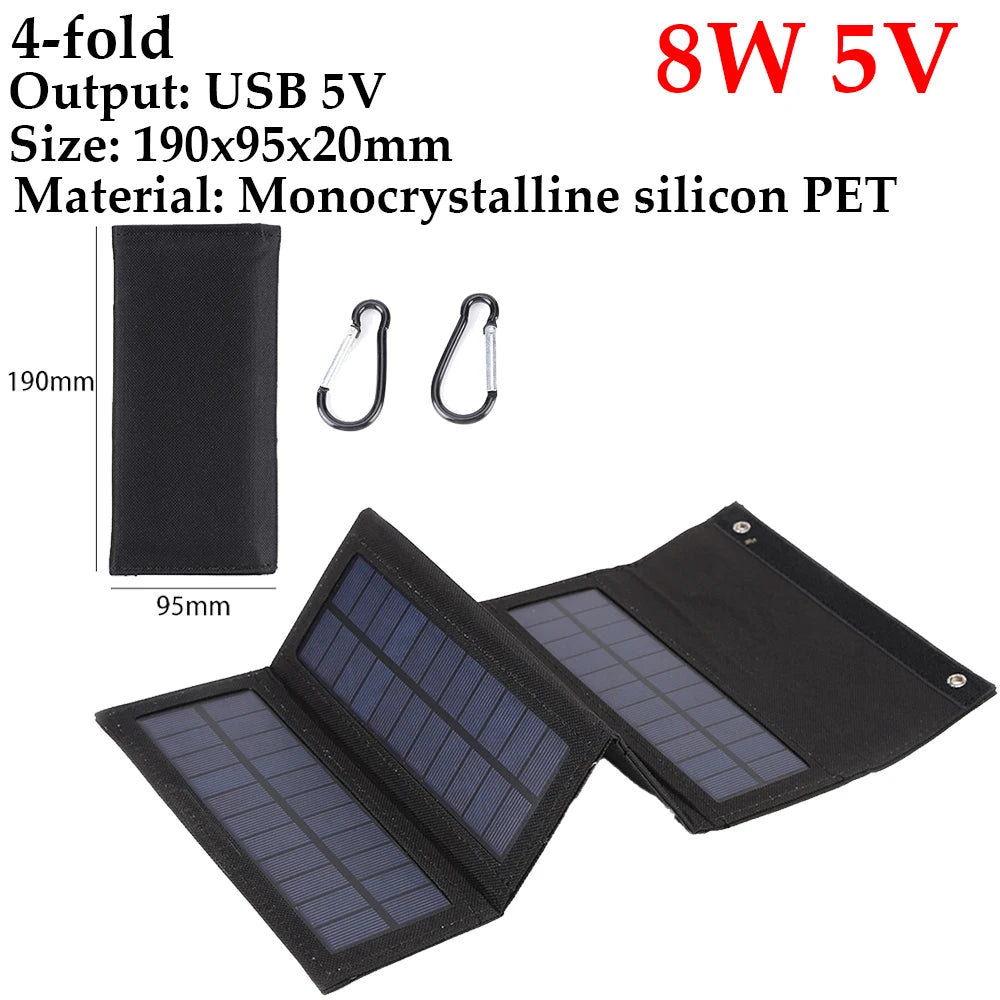 Outdoor Powerful Portable Solar Panel 5V 30W 40W Battery Phone Charger PD 20W QC 3.0 5V 9V 12V for USB a C Power Bank