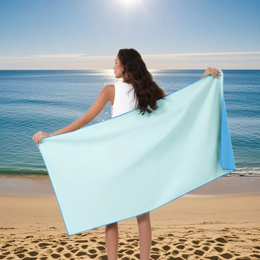 Beach Towel Oversized,Thick Sand Free Microfiber Quick Dry Towel 31.5”X71”, Super Absorbent Soft Swim Beachtowels for Men, Women