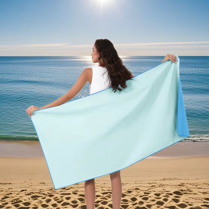 Beach Towel Oversized,Thick Sand Free Microfiber Quick Dry Towel 31.5”X71”, Super Absorbent Soft Swim Beachtowels for Men, Women