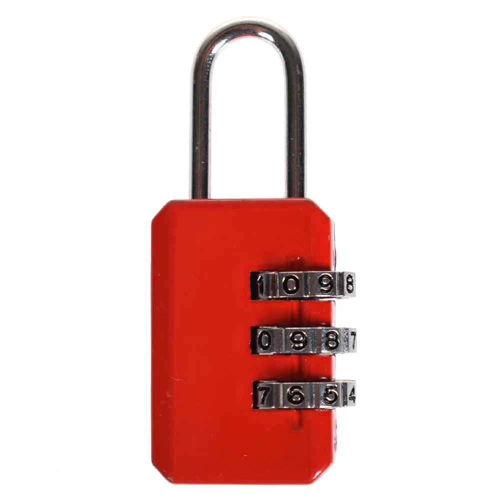 3 Dial Digit Password Lock Combination Suitcase Luggage Metal Code Password Locks Padlock Travel Safe Anti-Theft Cijfersloten